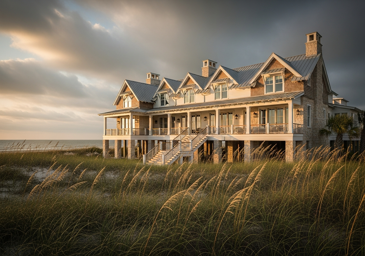 Luxury home construction in Inlet Beach, Florida