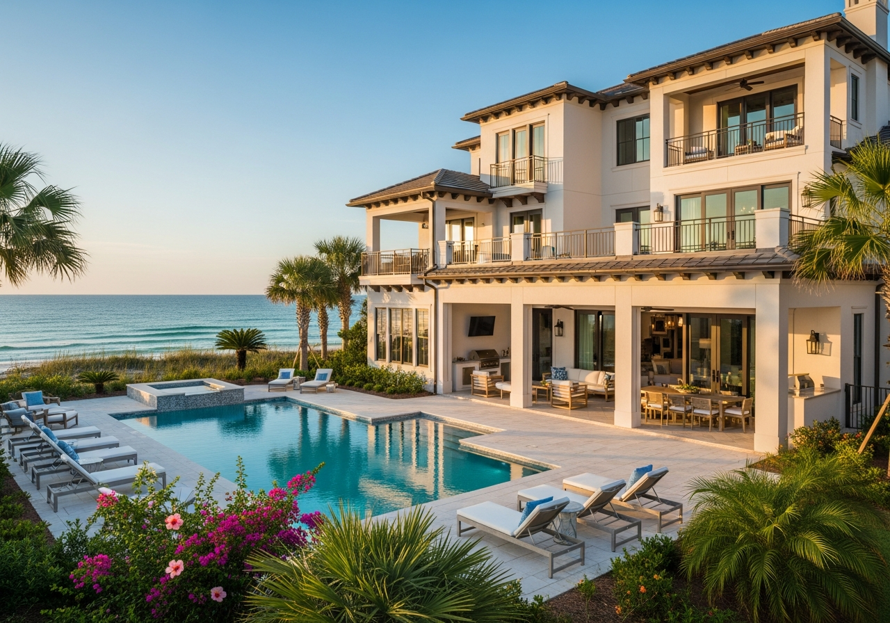 Home construction in Miramar Beach, Florida